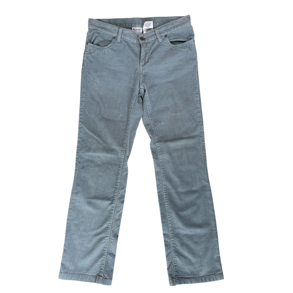 Columbia Corduroy Pants Womens 6 Blue Gray Straight Leg Stretch Outdoor Gorpcore